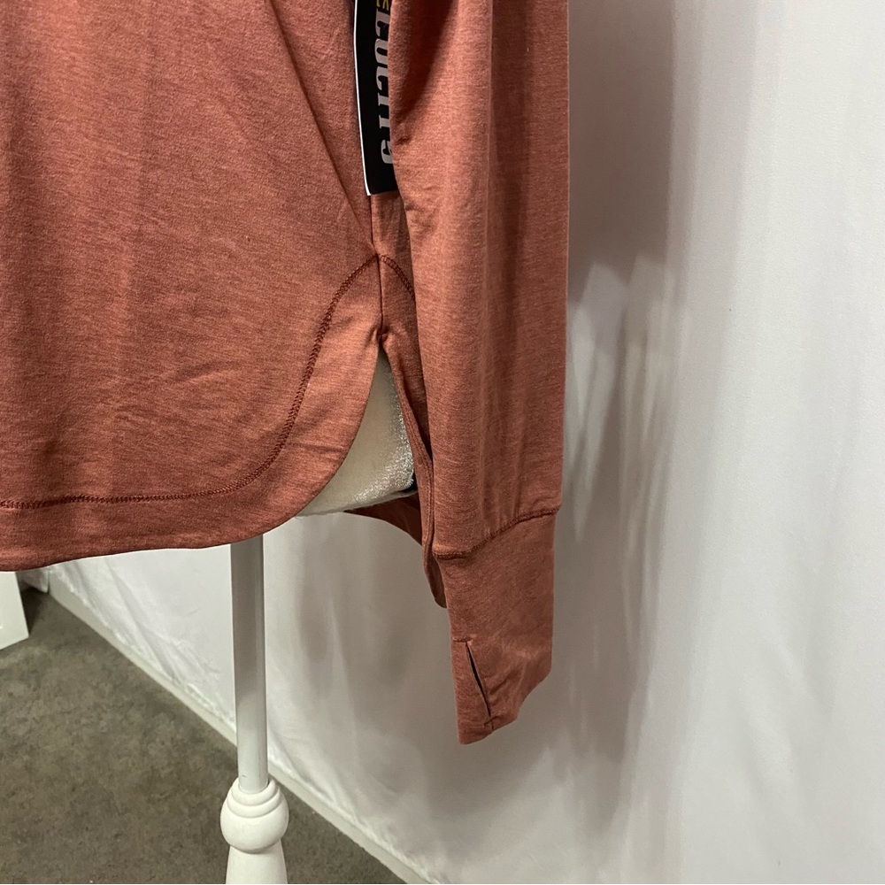 Velocity Activewear Terracotta Long Thumbhole Sleeves Top Size S #1531 - Picture 6 of 16